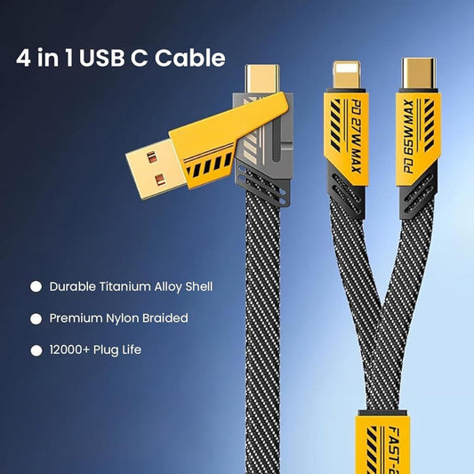 ELEPHANTBOAT 4-in-1 Cable 1.2 m 4 in 1 USB C Fast Charging Cable