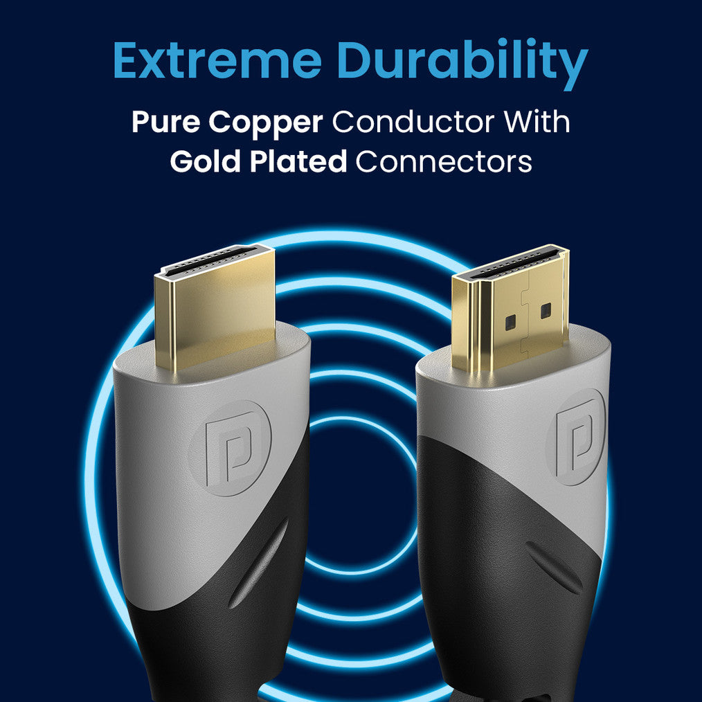 Portronics HDMI Cable 5 m Konnect Sync 4k 60Hz with Gold Plated Connectors