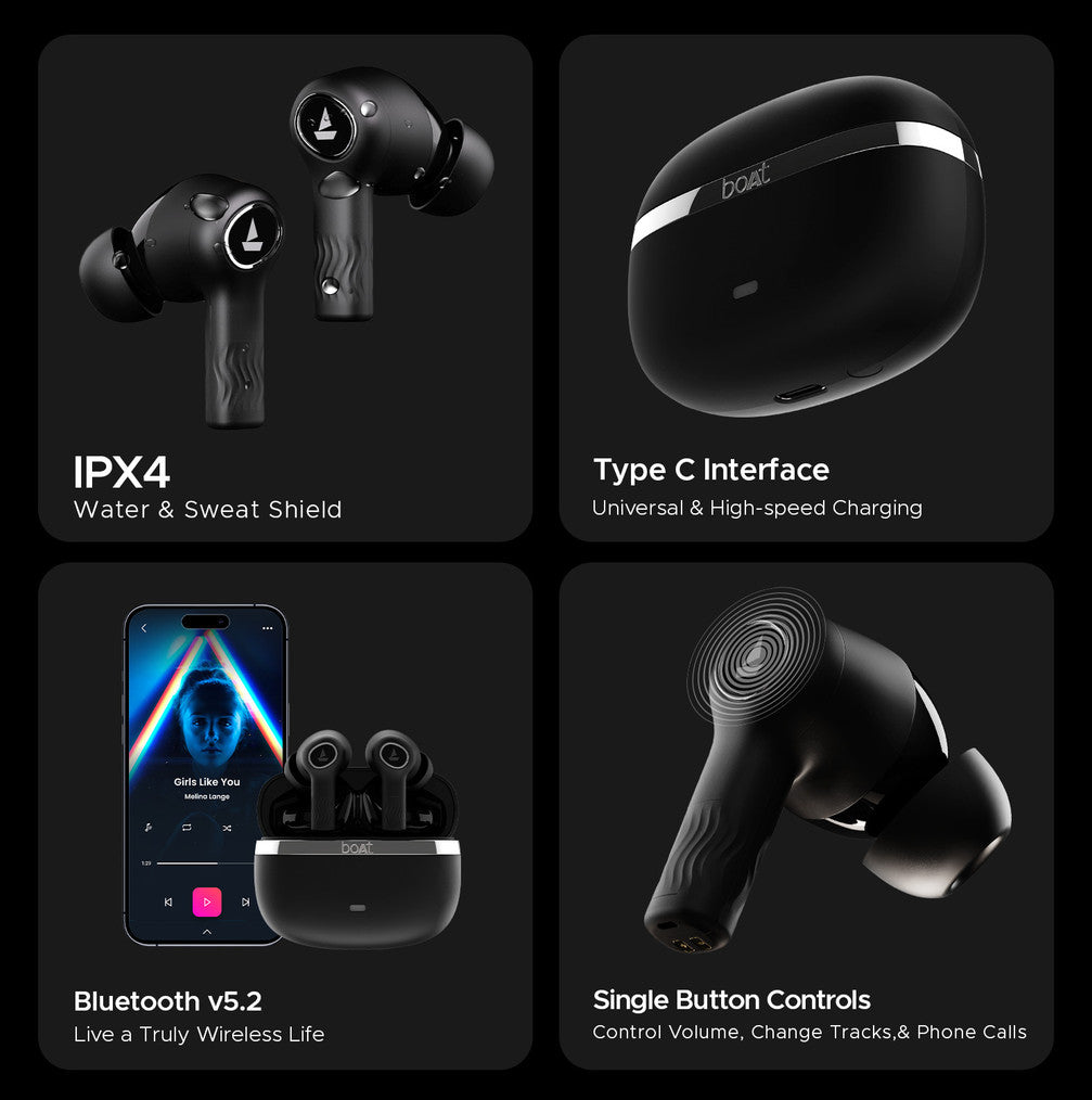boAt Nirvana Ion with 120 Hours Playback & Crystal Bionic Sound by Hifi DSP 5 Bluetooth Headset