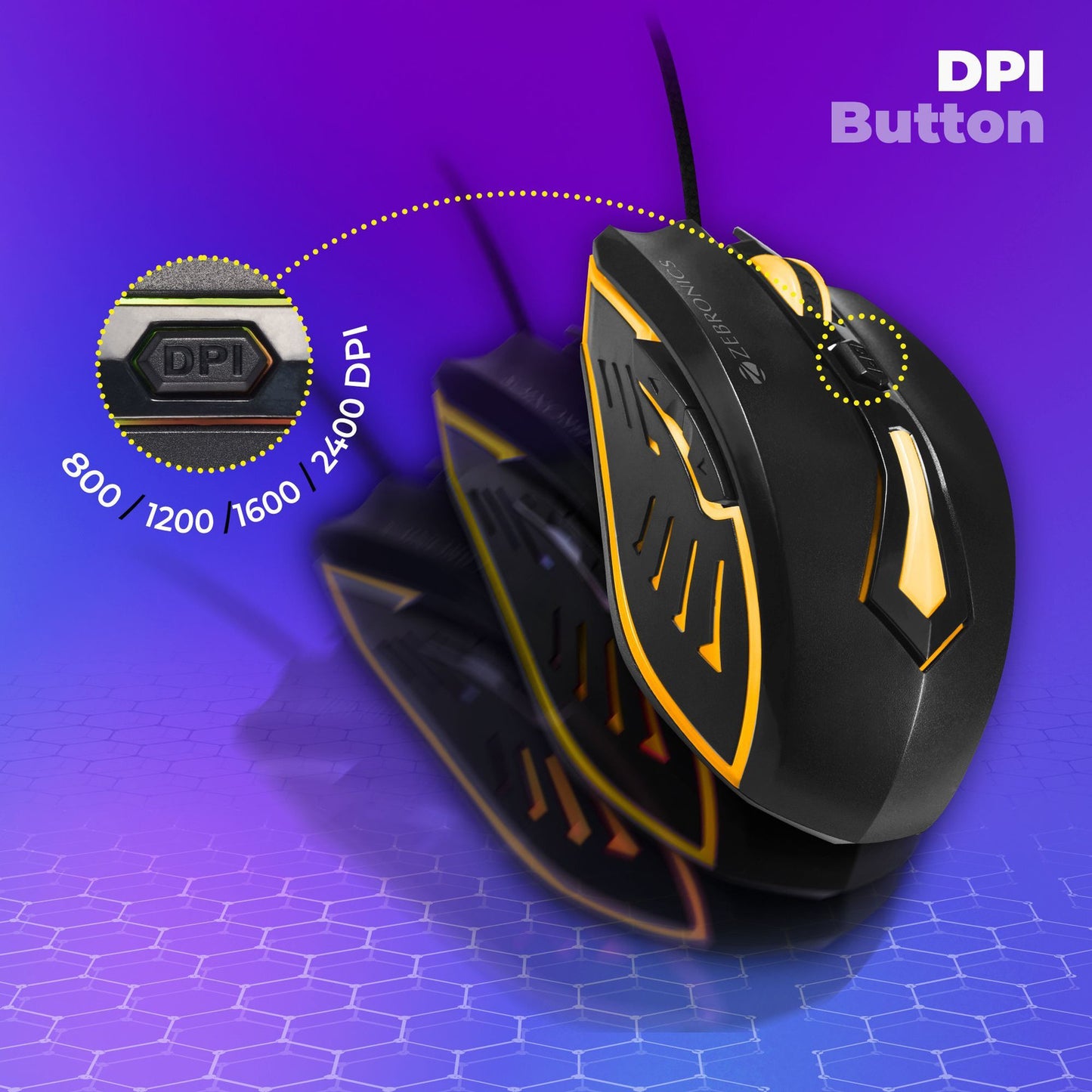 RGB Gaming Mouse 6400 DPI Wired