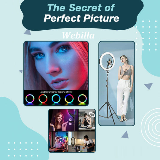 LED Ring Light 10-inch with Phone Holder