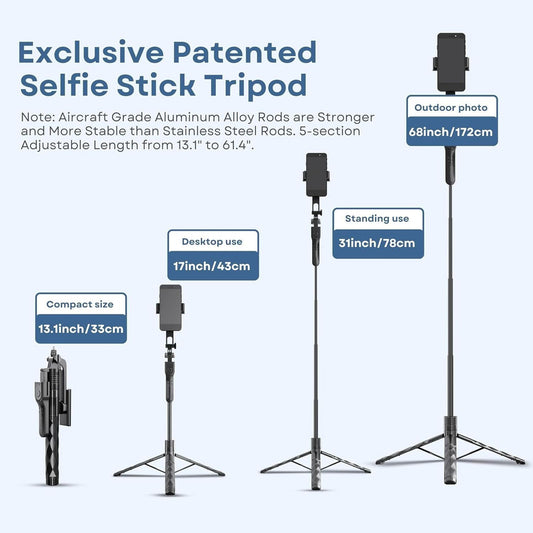 Hold up Selfie stick with Tripod Stand & Phone Holder