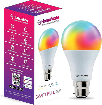 Smart LED Bulb 9W RGB WiFi — App Controlled