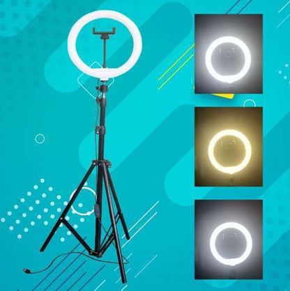 Webilla 10'' RGB LED Ring Light with Adjustable Tripod Stand and Phone Holder Ring Flash