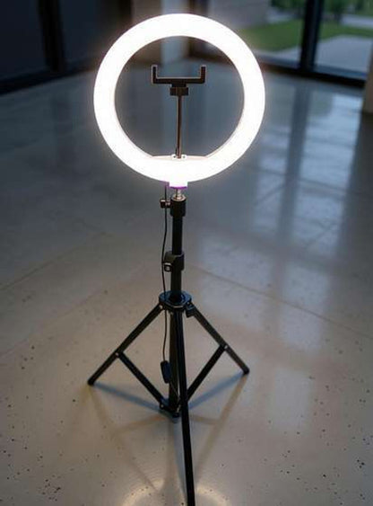 Webilla 10'' RGB LED Ring Light with Adjustable Tripod Stand and Phone Holder Ring Flash