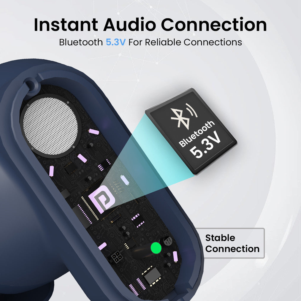 Portronics Twins S16 in Ear Earbuds With Mic,24H Playtime,GameMode,Clear Calls Bluetooth Headset