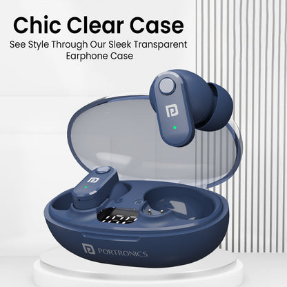 Portronics Twins S16 in Ear Earbuds With Mic,24H Playtime,GameMode,Clear Calls Bluetooth Headset