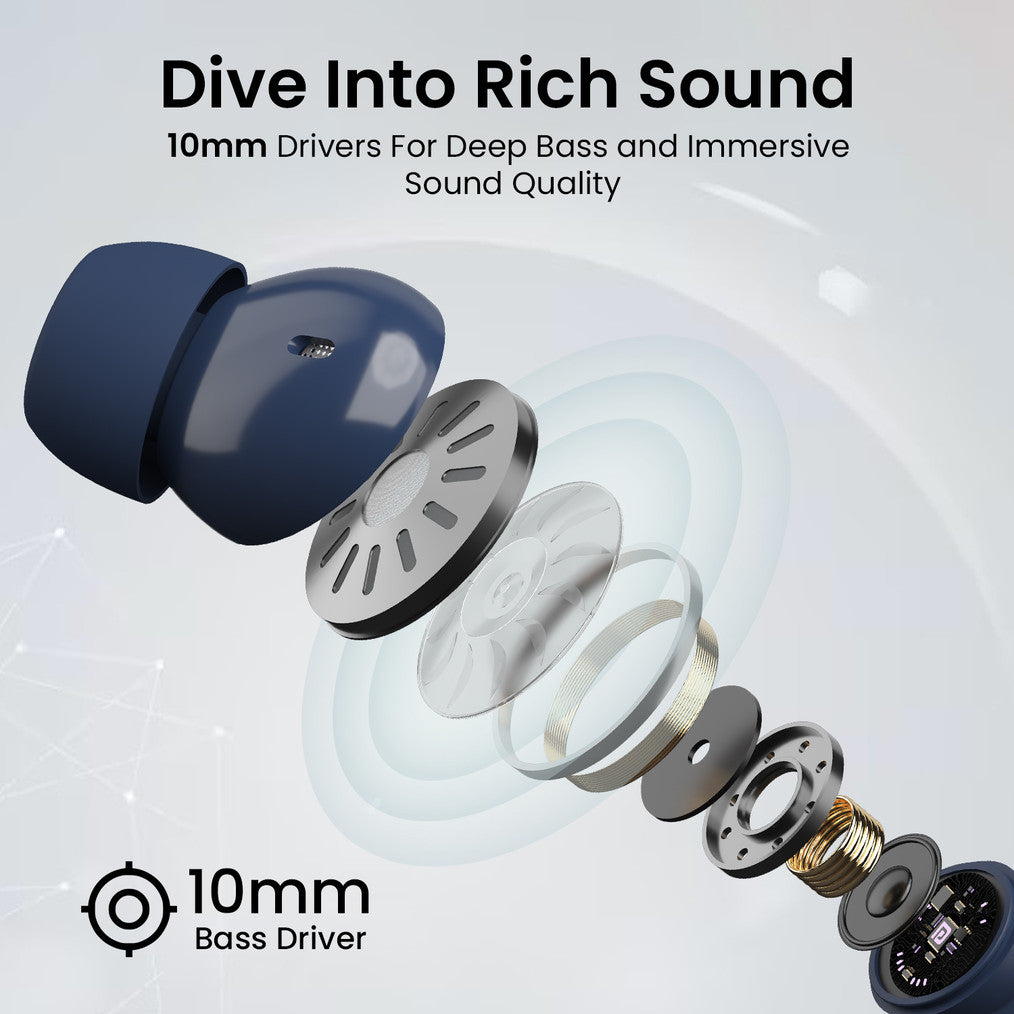 Portronics Twins S16 in Ear Earbuds With Mic,24H Playtime,GameMode,Clear Calls Bluetooth Headset