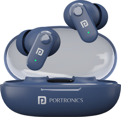 Portronics Twins S16 in Ear Earbuds With Mic,24H Playtime,GameMode,Clear Calls Bluetooth Headset