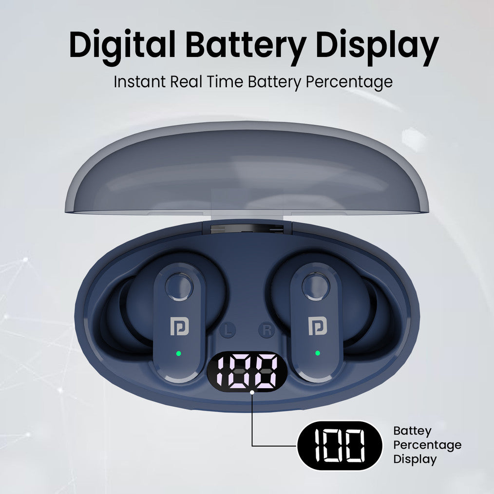 Portronics Twins S16 in Ear Earbuds With Mic,24H Playtime,GameMode,Clear Calls Bluetooth Headset