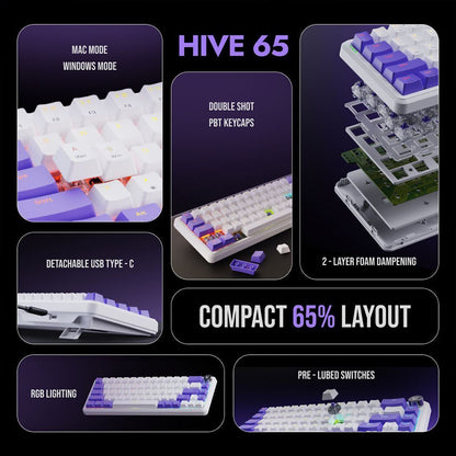 MechClick TKL Membrane Gaming Keyboard