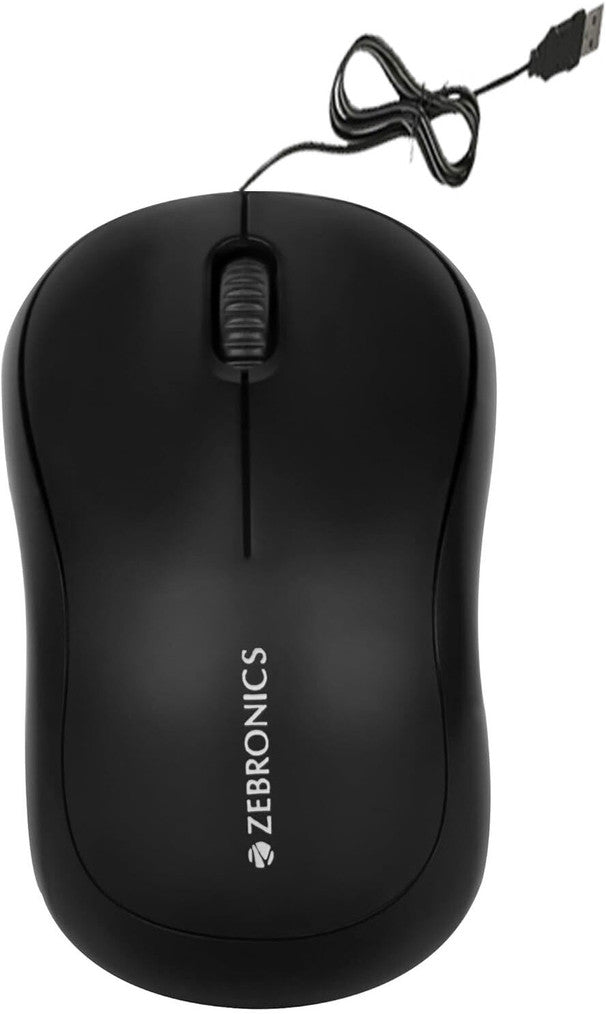 ZEBRONICS Wired Keyboard, Mouse, MousePad, C-OTG, Cable Protector (Set of 5) Combo Set