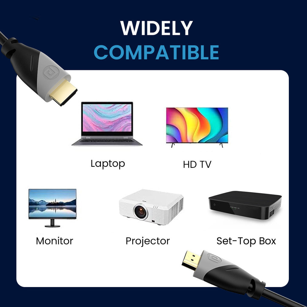 Portronics HDMI Cable 5 m Konnect Sync 4k 60Hz with Gold Plated Connectors