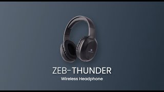 ZEBRONICS Zeb-Thunder, True 60Hr Backup, BT v6.0, Gaming Mode, ENC, AUX, mSD, Dual Pairing Bluetooth Headset