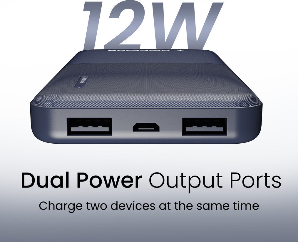 SlimGrip 10000mAh Dual-Port Power Bank