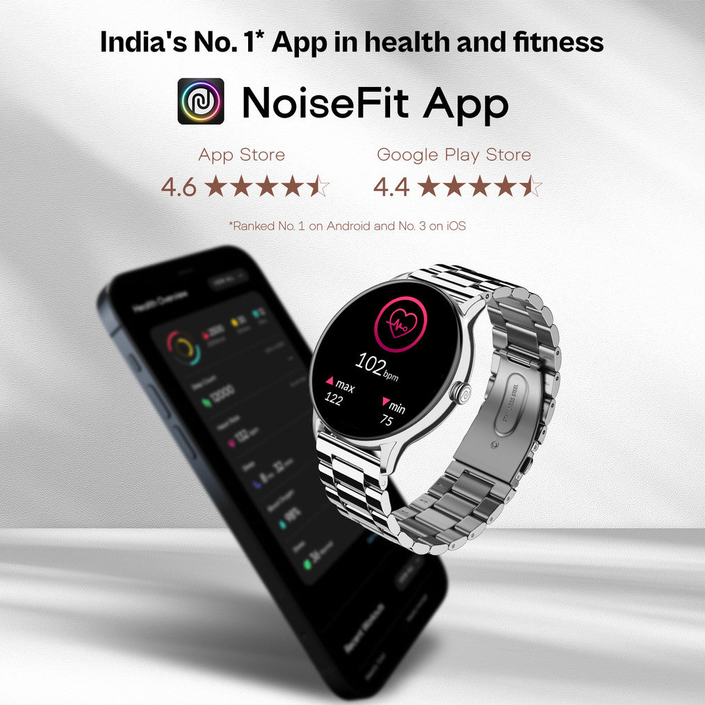 Noise Crew Go with 1.39" Display, BT Calling with Metal Strap and 7 Days Battery Life Smartwatch