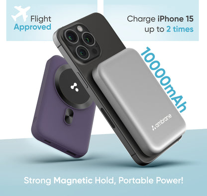 Ambrane 10000 mAh 22.5 W Wireless With MagSafe Power Bank