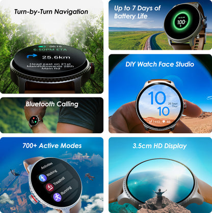 boAt Lunar Discovery w/ Turn by Turn Navigation, 3.53 cm HD Display & BT Calling Smartwatch