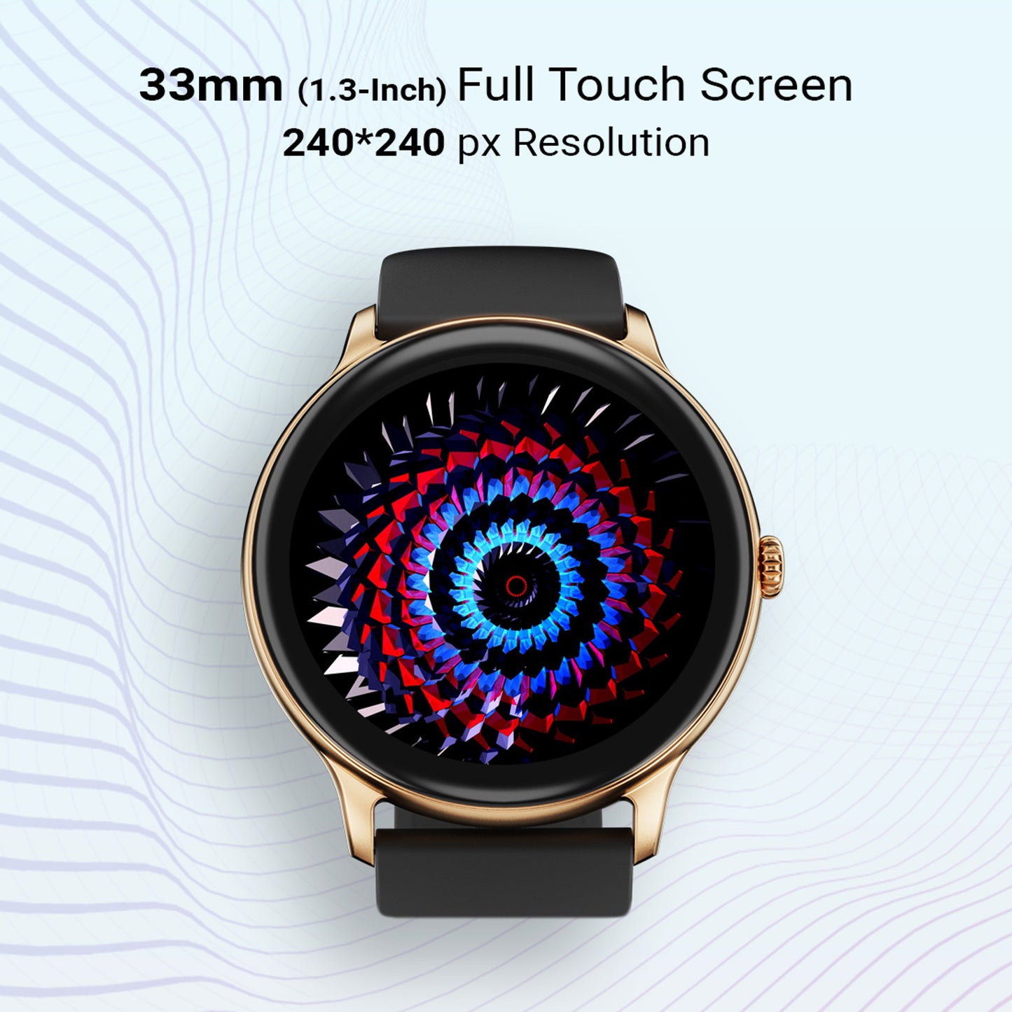 Fire-Boltt Hurricane 33.02mm (1.3) Curved Glass Display with BT Calling