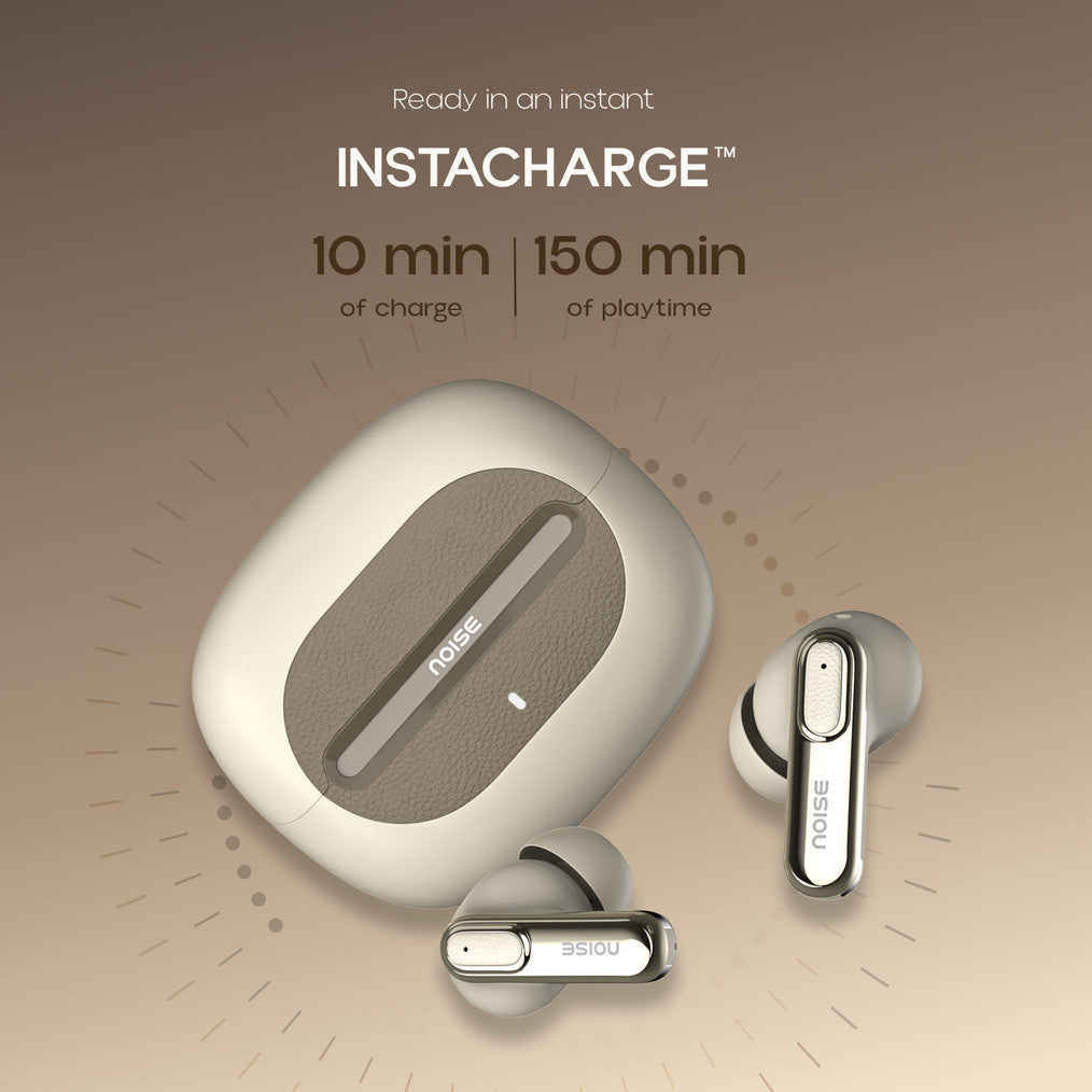 Noise Buds UNO, 40Hrs Playtime, Quad Mic with ENC, Premium Leather Accent, Dual Pair Bluetooth Headset