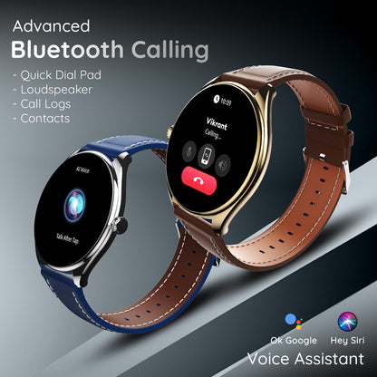 Pebble Royale Legend Slimmest Design,1.43''Amoled Display, BT Calling, Premium Built Smartwatch