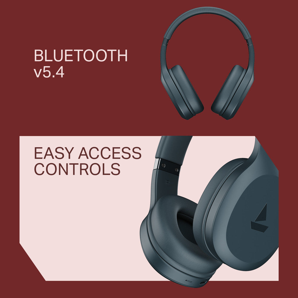 boAt Rockerz 412, 60H Battery,40ms Latency,ENx, Stream Ad Free Music via App Bluetooth Headset