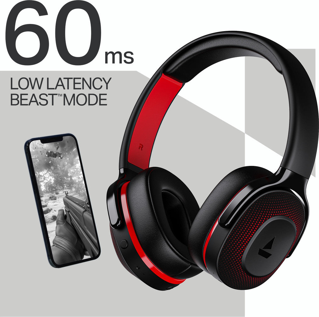 boAt Rockerz 413,60H Battery,ENx, BEAST Mode, Dual Pair, Stream Ad Free Music via App Bluetooth Headset