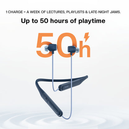 Noise Airwave Crest 50Hr Playtime, 13mm Driver, Dual Pairing, 10min Charge 10hr Play Bluetooth Headset