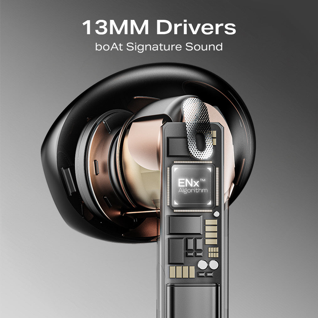boAt Airdopes Alpha,35H Battery, 13mm Drivers,ENx, Stream Ad Free Music via App Bluetooth Headset