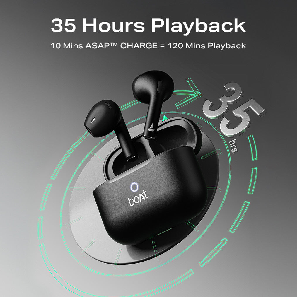 boAt Airdopes Alpha,35H Battery, 13mm Drivers,ENx, Stream Ad Free Music via App Bluetooth Headset
