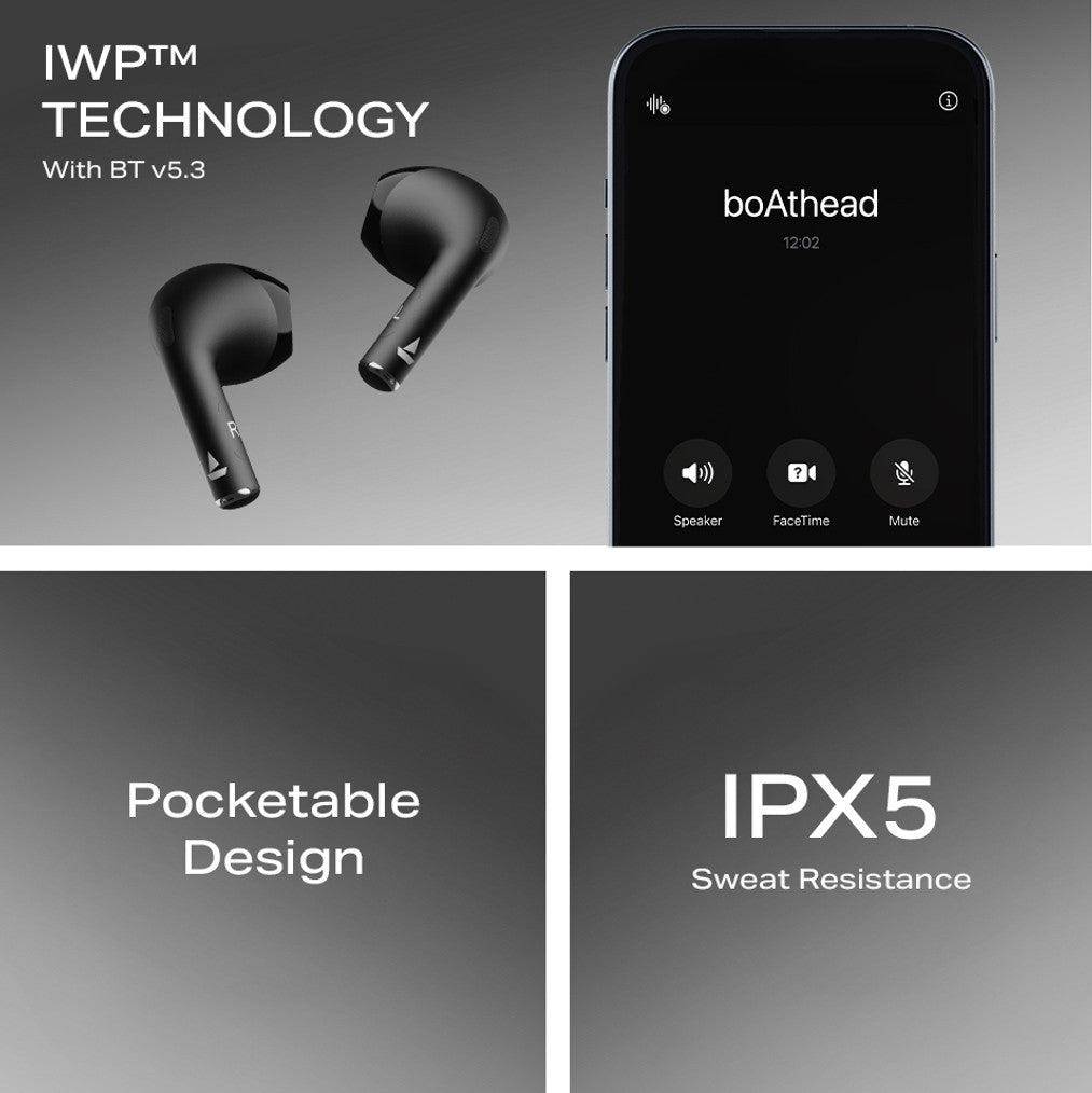 boAt Airdopes Alpha,35H Battery, 13mm Drivers,ENx, Stream Ad Free Music via App Bluetooth Headset