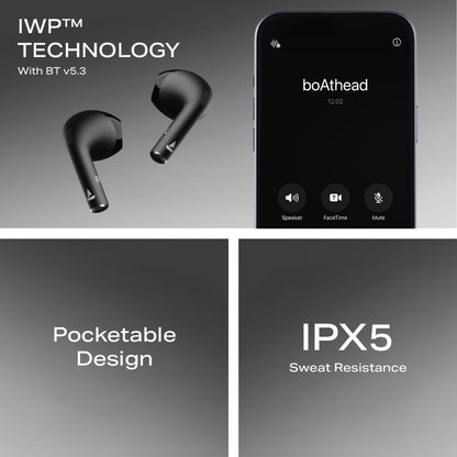 boAt Airdopes Alpha,35H Battery, 13mm Drivers,ENx, Stream Ad Free Music via App Bluetooth Headset