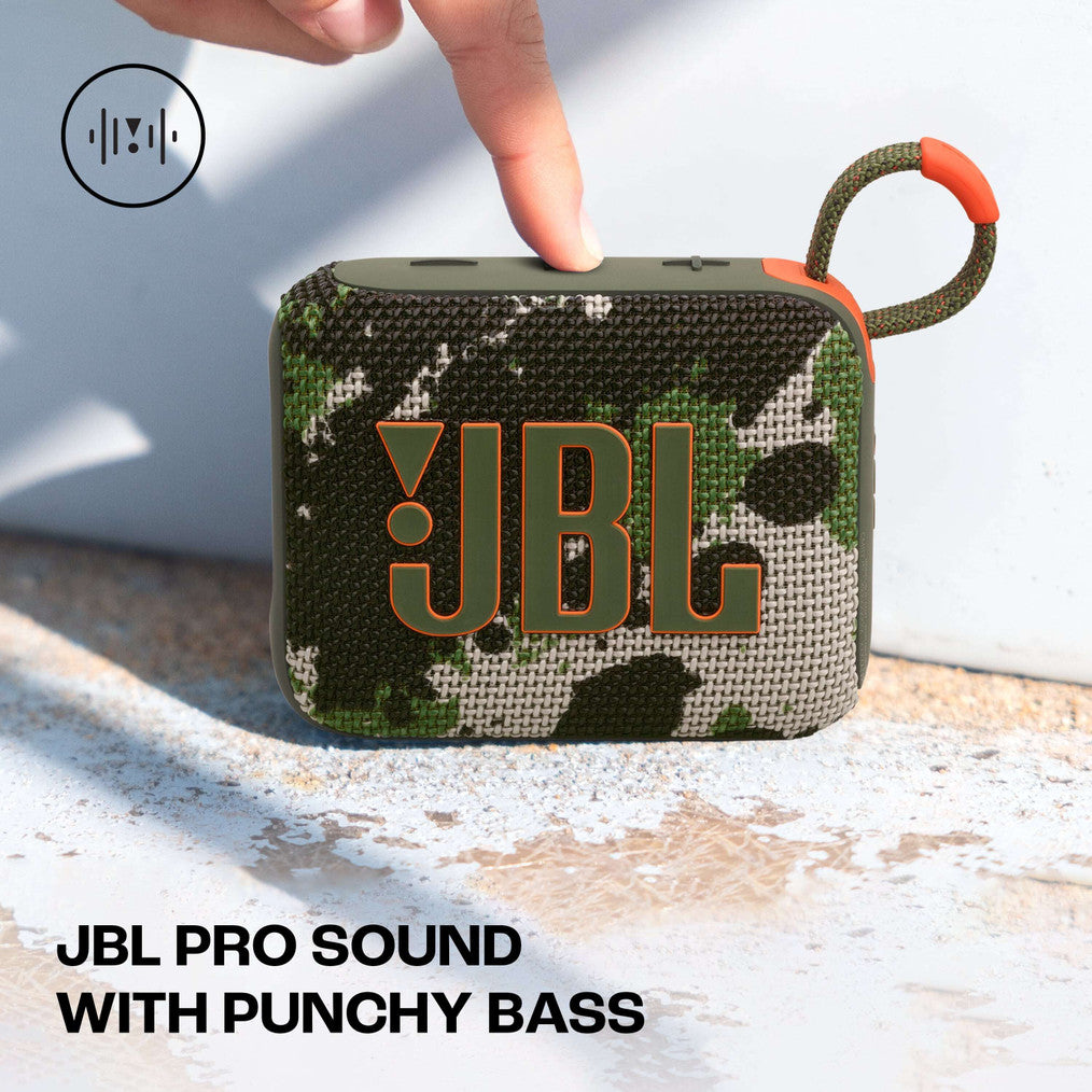 JBL Go 4, Wireless Ultra Portable, Pro Sound,Water & Dust Proof 4.2 W Bluetooth Speaker