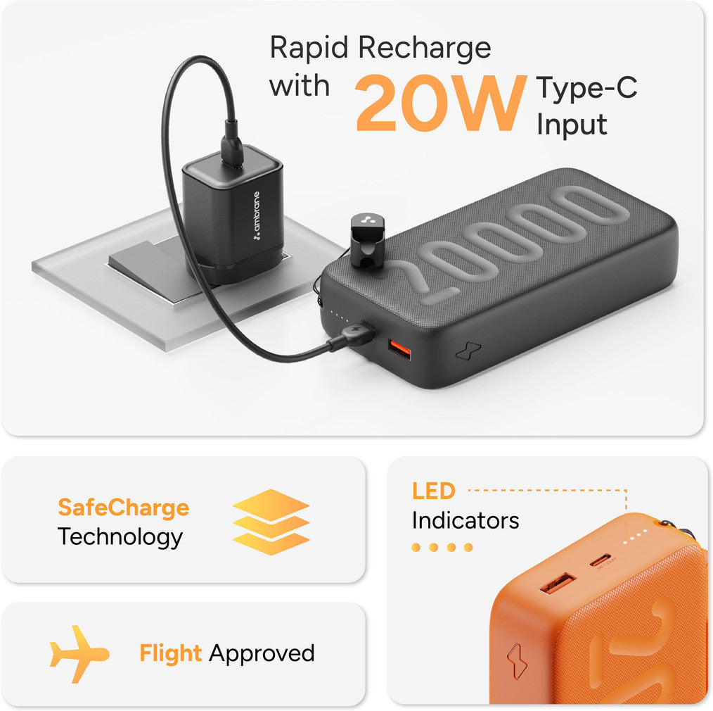 Ambrane 20000 mAh 22.5 W Power Bank