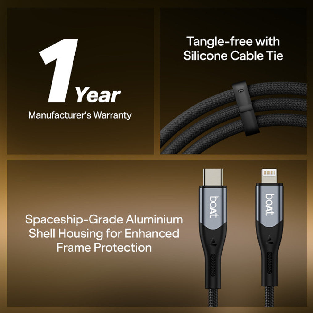 boAt Type C 1.2 m Type C to L 27W Cable