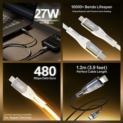 boAt Type C 1.2 m Type C to L 27W Cable