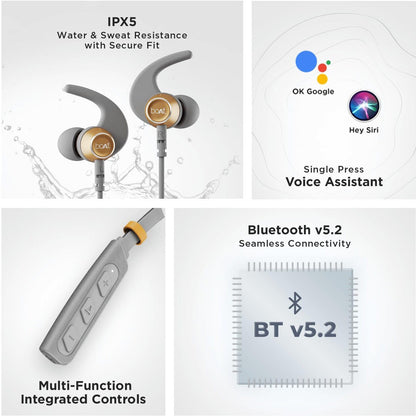 boAt Rockerz 235 Pro, 20H Battery, ASAP Charge, Stream Ad Free Music via App Bluetooth Headset