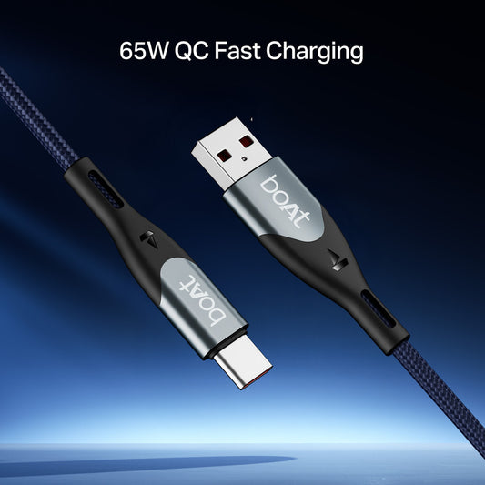 boAt Type C 1.2 m C to C 65W (Compatible with AllDevices with Type-C Port, Multicolor, USB Type C To USB Type C, 100 W)