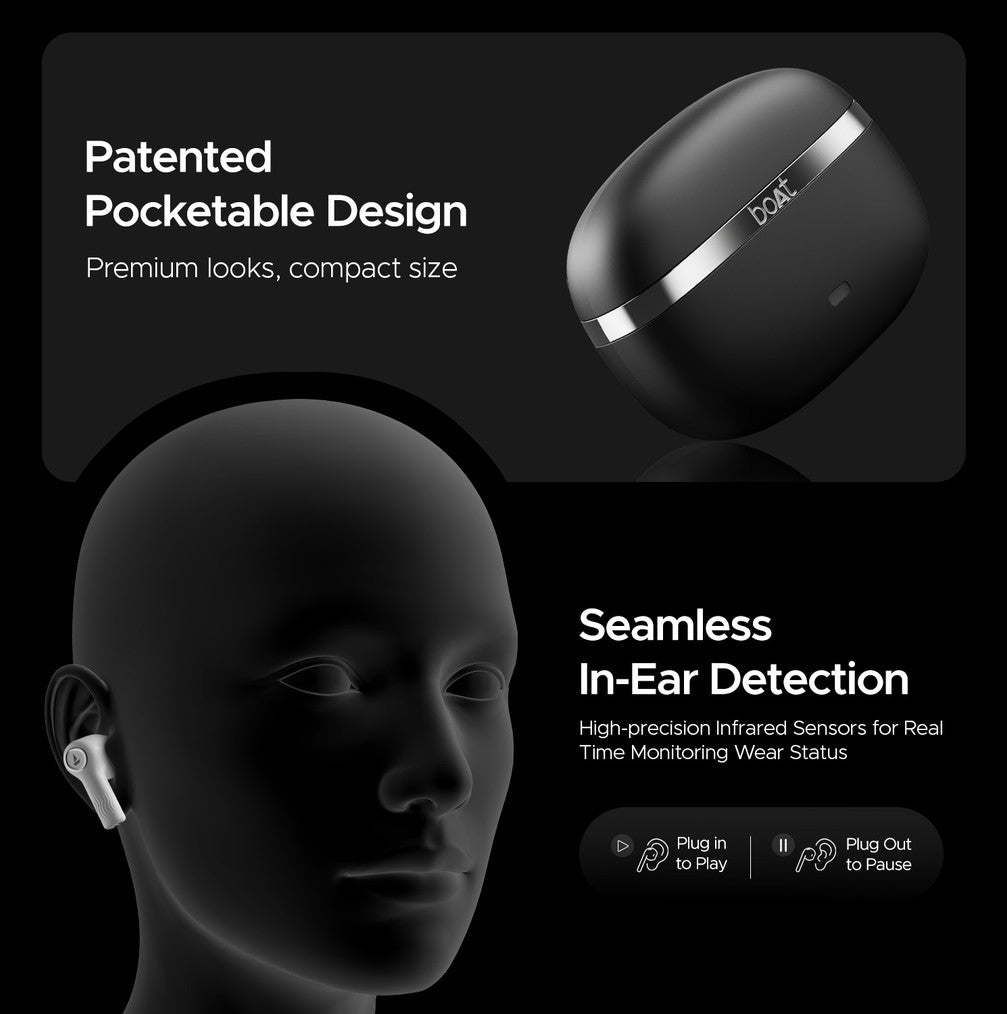 boAt Nirvana Ion with 120 Hours Playback & Crystal Bionic Sound by Hifi DSP 5 Bluetooth Headset