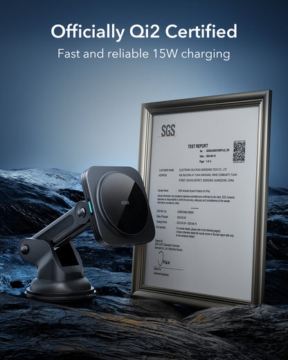 Car Wireless Charger 15W Dashboard Mount
