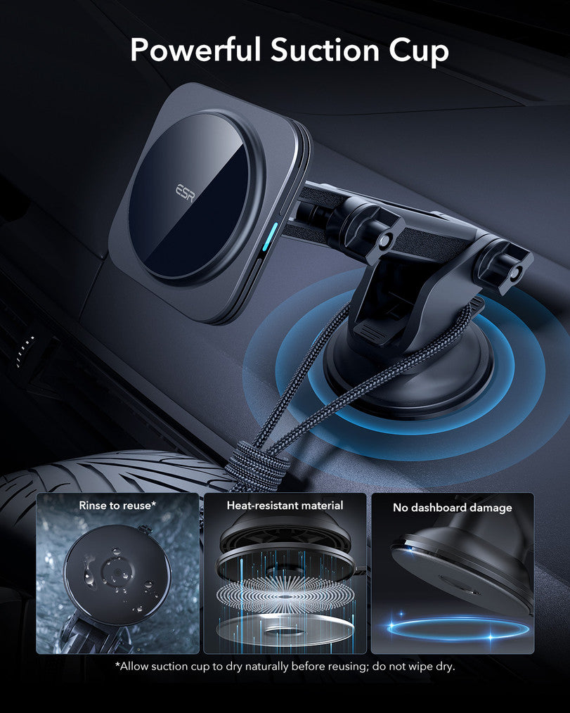 Car Wireless Charger 15W Dashboard Mount