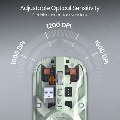 Portronics Toad 8 Ambidextrous Optical Mouse Transparent